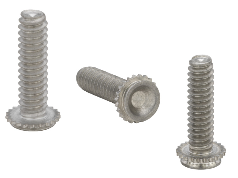 Self-clinching, concealed head studs for blind holes