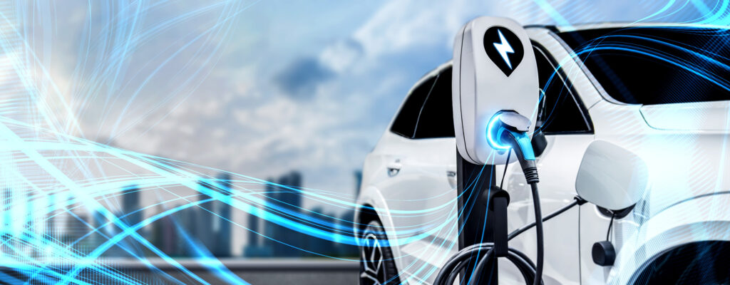 Ev,Charging,Station,For,Electric,Car,In,Concept,Of,Green
