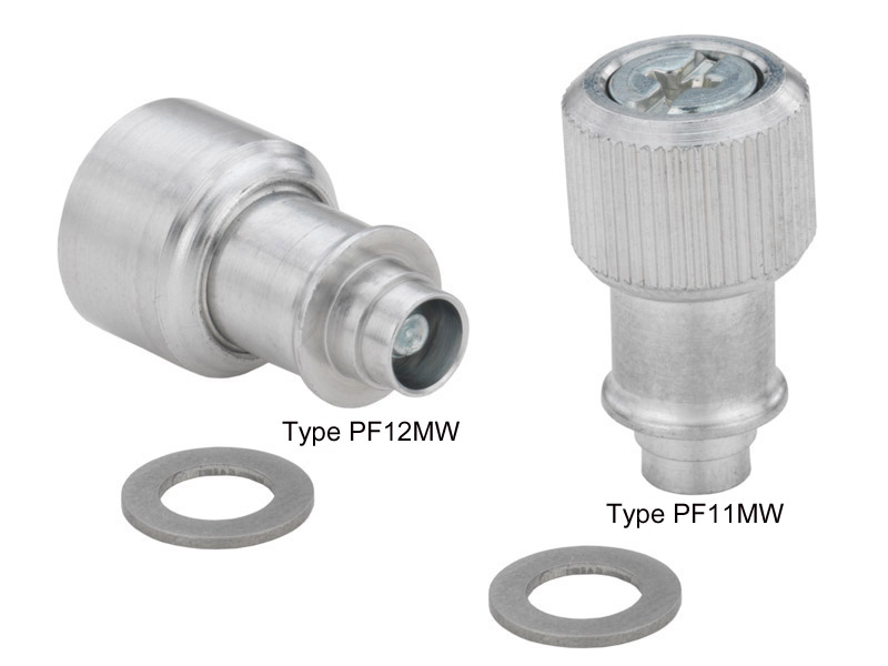 Spring-loaded knob-cap screw in a flare-mounted retainer
