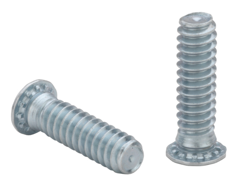 Self-clinching, flush head stud
